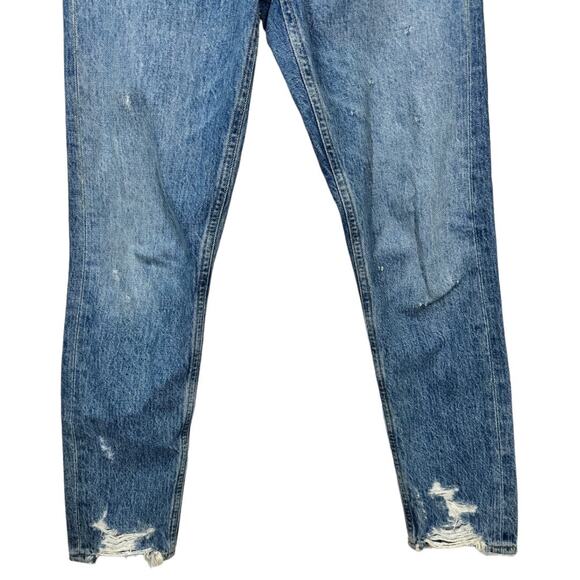 Agolde Jamie High Rise Classic Jeans Grade Wash 25 Distressed Denim Ankle - Picture 6 of 9